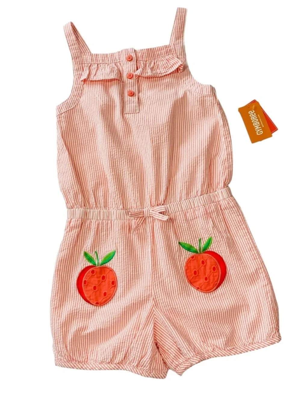 NWT GYMBOREE Seersucker Peaches Romper